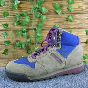 Merrell Sierra‎ Women 6.5 Suede Blue Purple Hiking Boots Vintage Trail